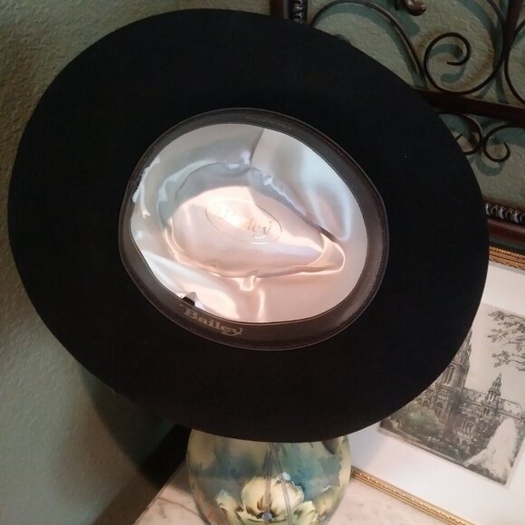 Bailey's Jackson Fur Felt Black Western/Cowboy Hat | Vintage 1990s | Size 6 5/8 - Picture 11 of 16